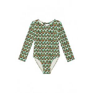 NEW MONTCE kid's mini long sleeve one-piece swimsuit in groovy